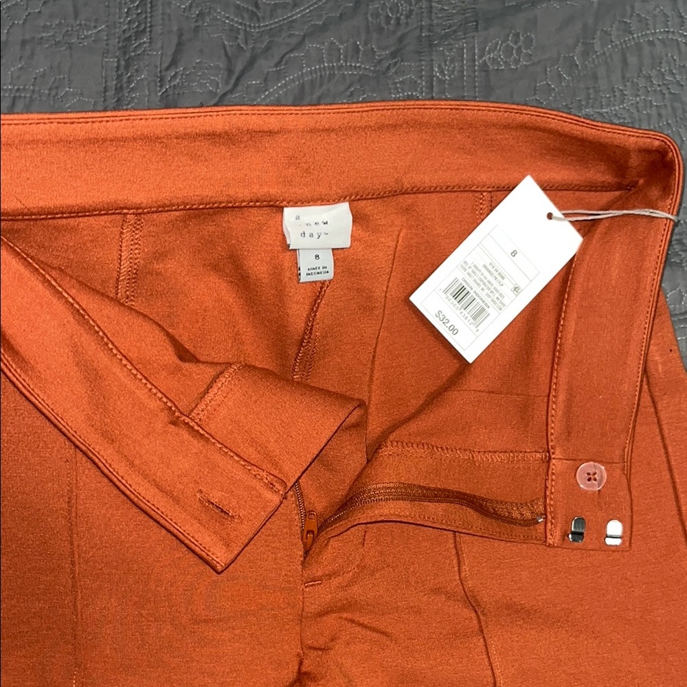 Rust Orange wide/boot cut Pants